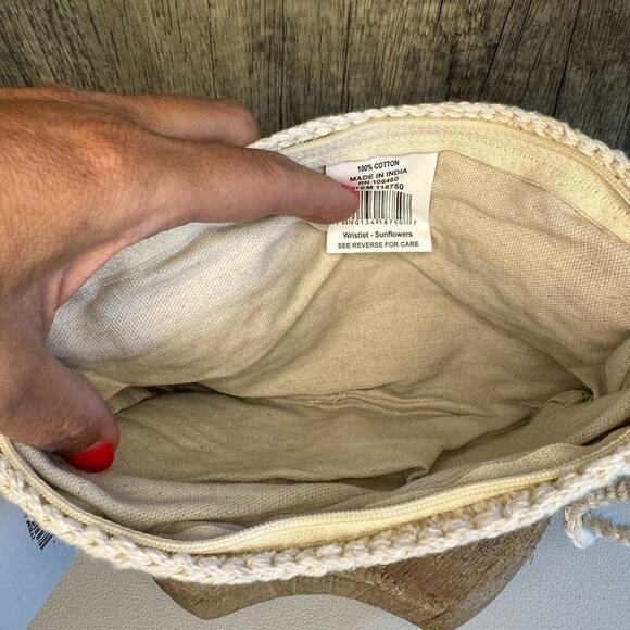 SUNFLOWER Crochet Wristlet Clutch Purse Travel Bag FAST SHIP NeW - Picture 5 of 5